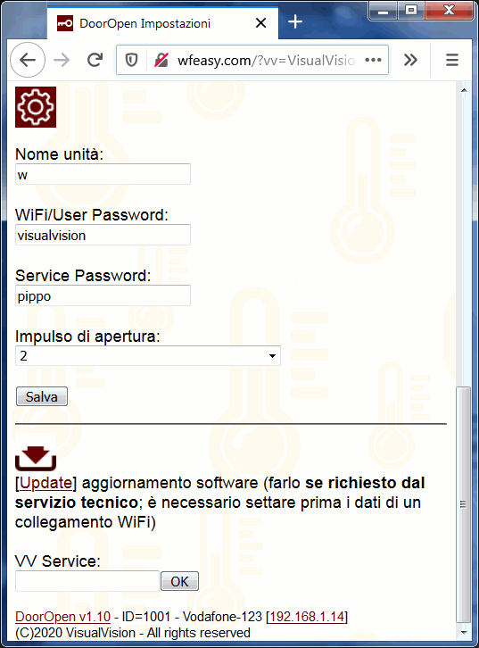 imposta serratura elettronica