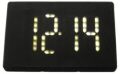 orologio nero led bianchi